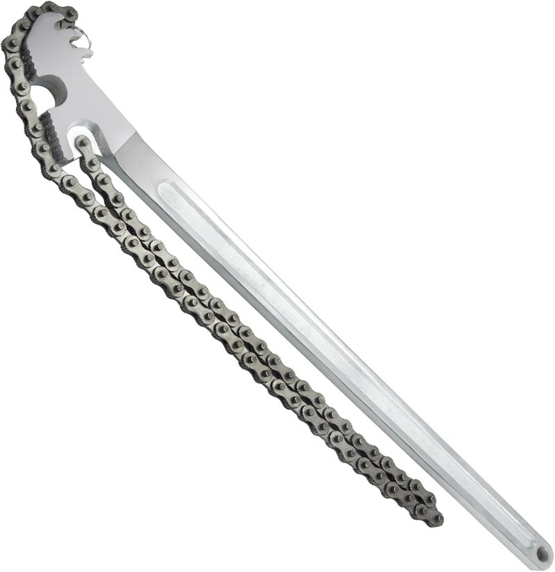 AUPREX 24 Inch Heavy Duty Carbon Steel Pipe Wrench, Fits Max 12 Inch Diameter, Adjustable Large Chain Oil Filter Wrench for Universal Use - Image 1